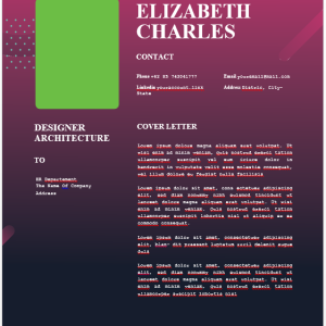 Designer Architecture Editable Word Template