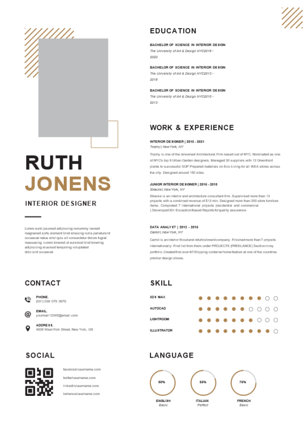 Interior Designer Editable Word Template