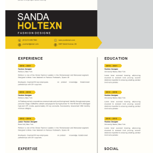 Fashion Designer Editable Word Template
